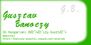 gusztav banoczy business card